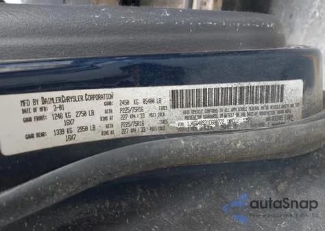 2001 Jeep Grand Cherokee Laredo z USA, uszkodzony, nr VIN 1J4GW48S31C680772